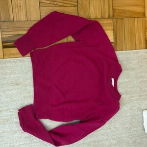 Helmut Lang Magenta Crew Neck Sweater